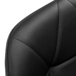 Black cushioned cosmetic swivel stool